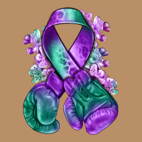 Purple And Green Anal Cancer With Boxing Gloves Na Vintage Hoodie | Teevron