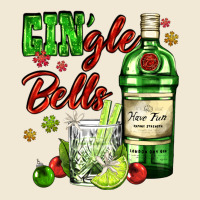 Gin`gle Bells With Bottle And Cocktail Ladies Tee | Teevron