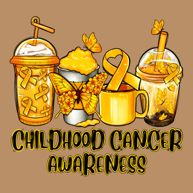 Childhood Cancer Awareness Coffee Cups Vintage Hoodie by NancyCooperArtShop | Teevron