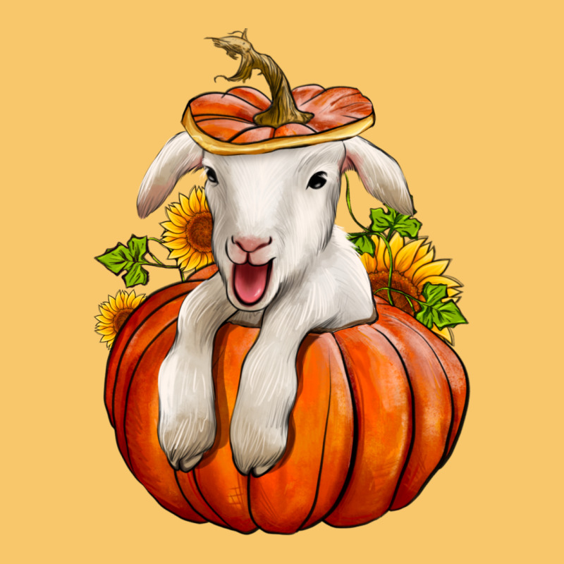 Fall Pumpkin Lamb Nancy Cooper Vintage Hoodie by NancyCooperArtShop | Teevron