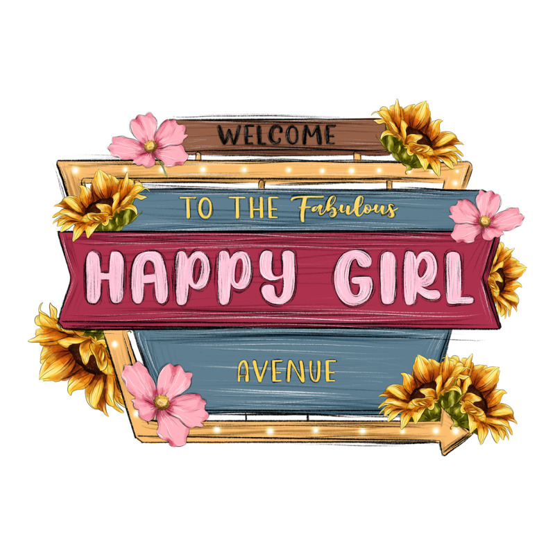 Welcome To The Fabulous Happy Girl Avenue Urban Heavy Tee by MaliasSmallBusiness | Teevron