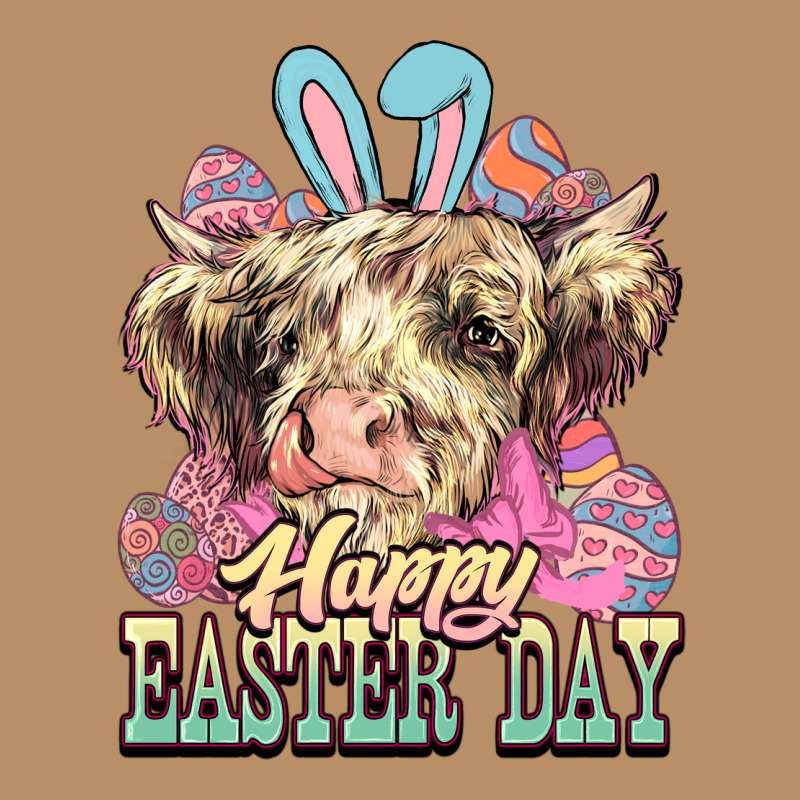 Easter Day Cow Vintage Hoodie by NancyCooperArtShop | Teevron
