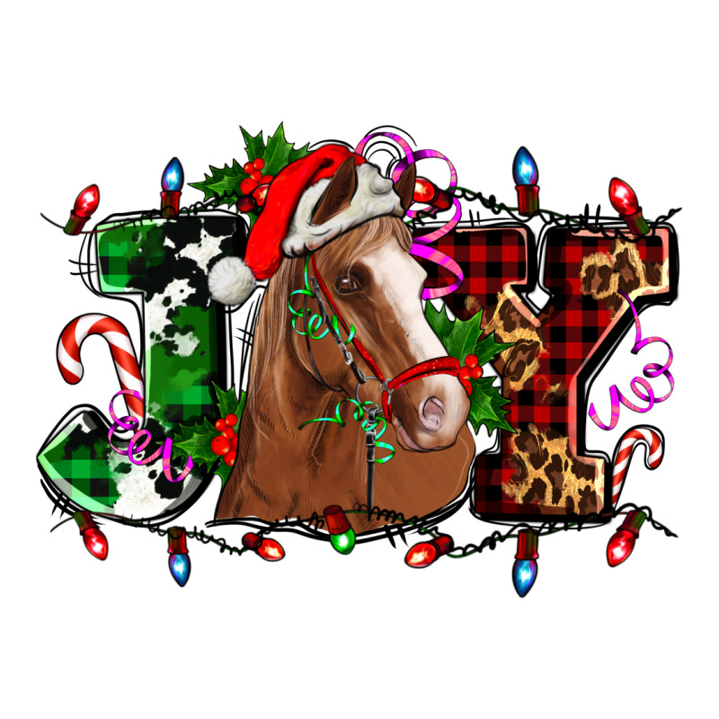 Joy And Horse Christmas Ladies Tee by AdoDesignShop | Teevron