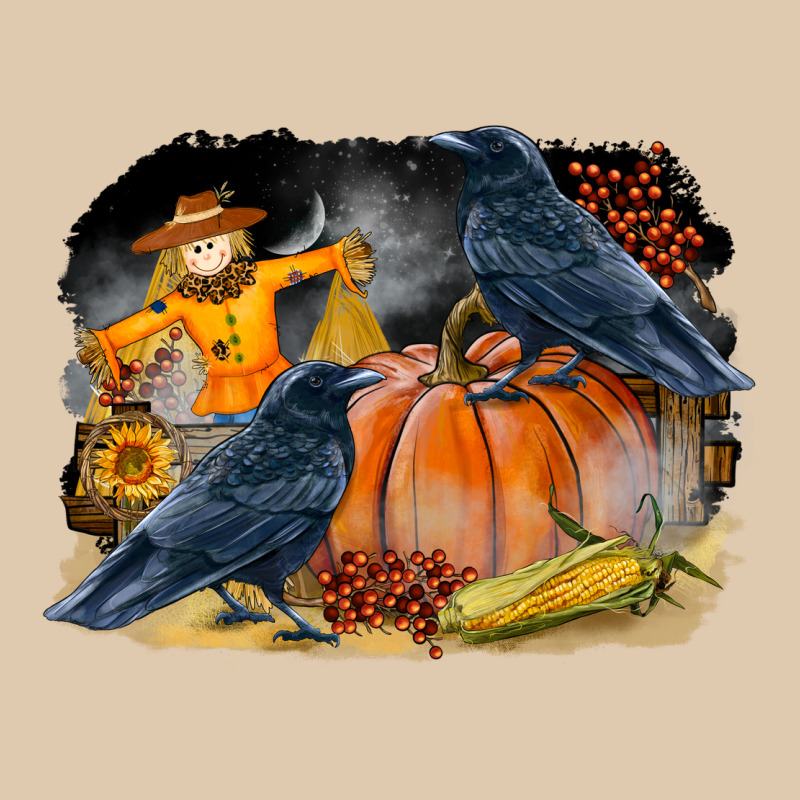 Fall Background With Crow Heavyweight Sweatshirt by LillyAllenDesigns | Teevron
