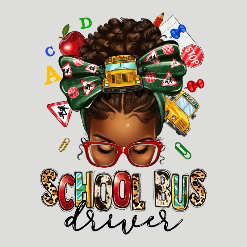 School Bus Driver Afro Messy Bun Zipper Hoodie by texasbilliewilder | Teevron