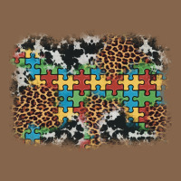 Autism Awareness Leopard Cowhide Background Premium Tee | Teevron