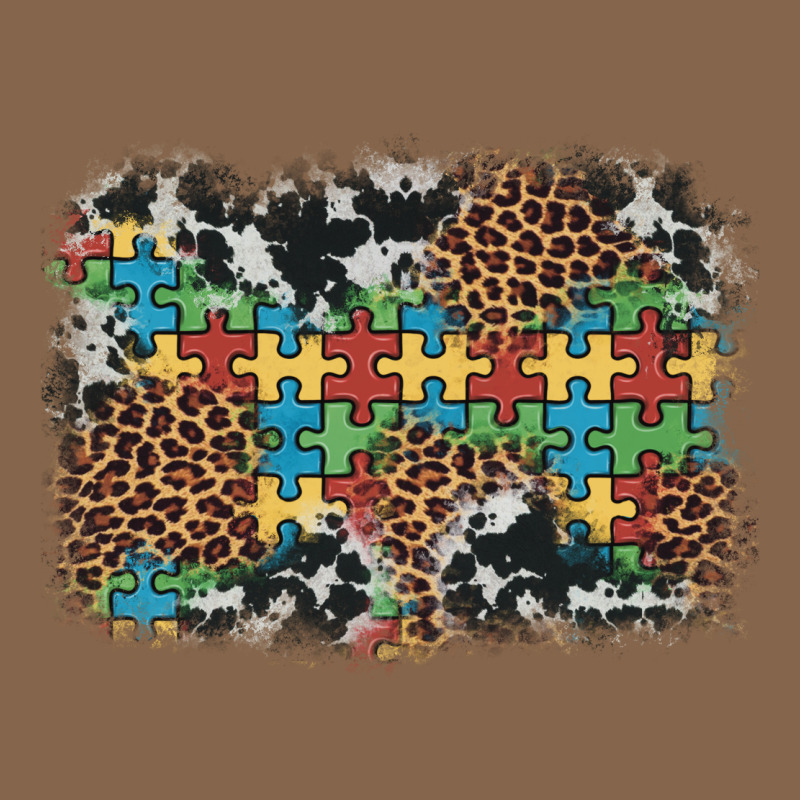 Autism Awareness Leopard Cowhide Background Premium Tee by Artiststas | Teevron