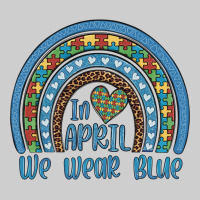 In April We Wear Blue Autism Awareness Leopard Rainbow Premium Tee | Teevron