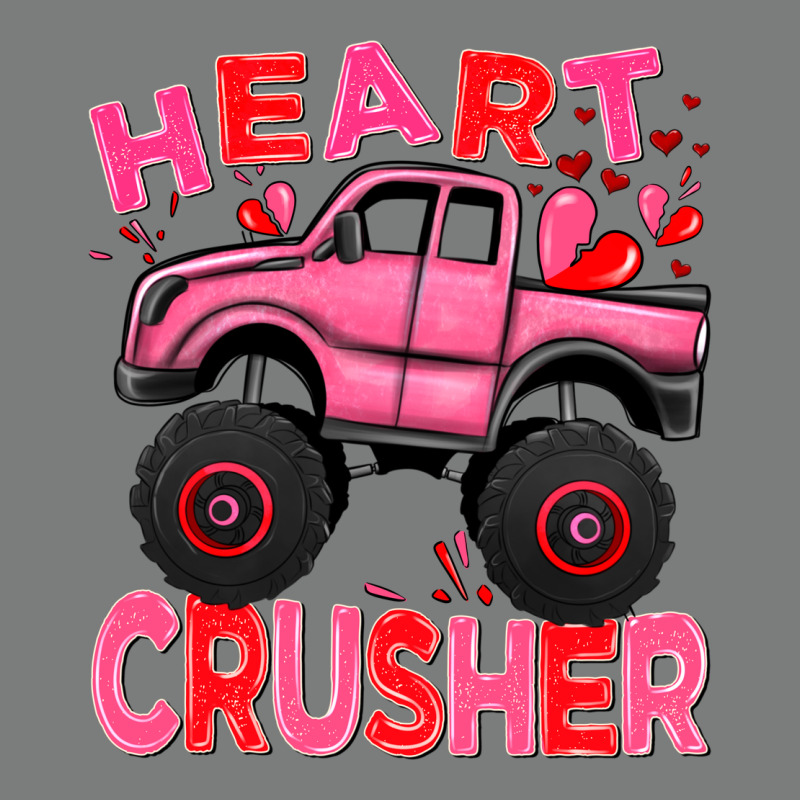 Heart Crusher Pink Monster Truck Valentine's Day Premium Hoodie by HowdyJamesFarm | Teevron
