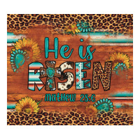He Is Risen Gemstone Sunflower Leopard Premium Tee | Teevron