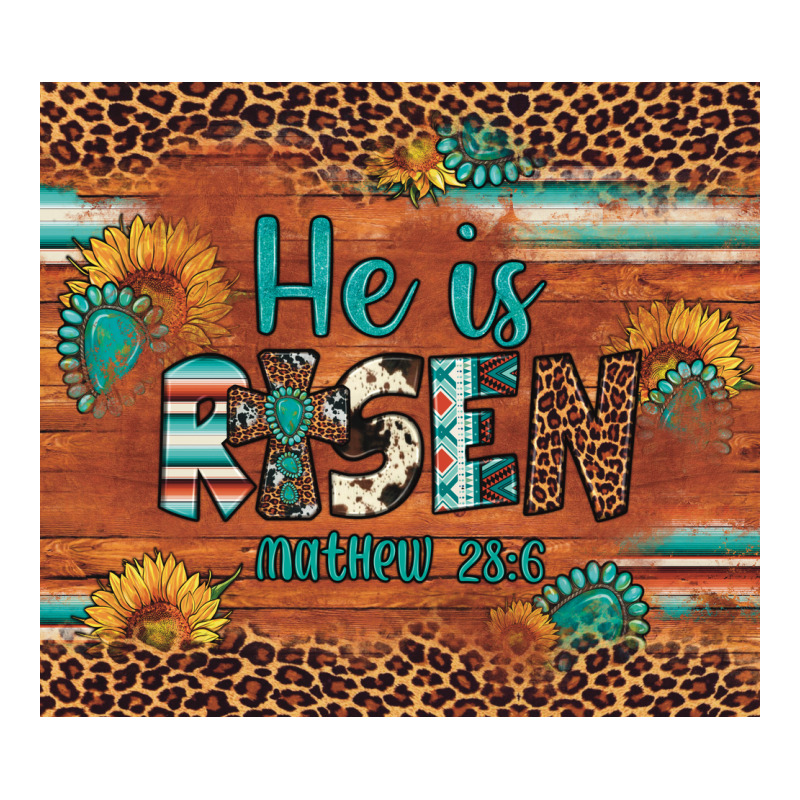 He Is Risen Gemstone Sunflower Leopard Premium Tee by Artiststas | Teevron