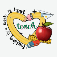 Teaching Is A Work Of Heart Urban Heavy Tee | Teevron