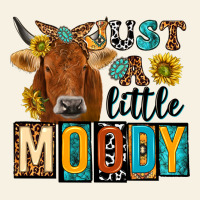Just A Little Moody With Cow Vintage Tee | Teevron