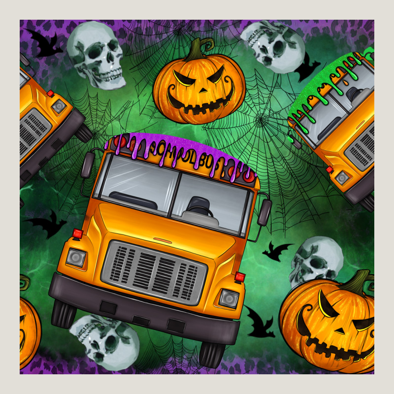 Halloween Bus And Pumpkin Seamless Pattern Heavy Core Tee by BundleAndBundleShop | Teevron