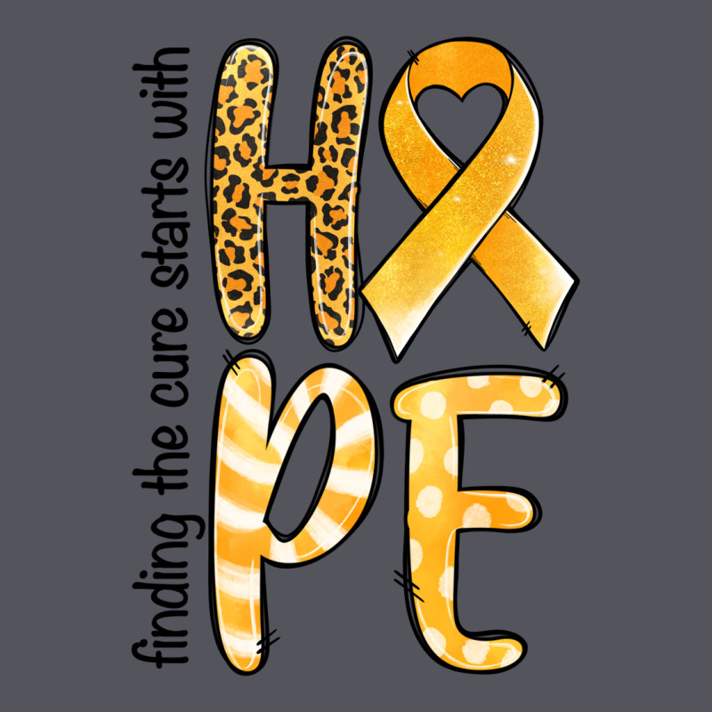 Finding The Cure Starts With Hope Childhood Cancer Vintage Hoodie by NancyCooperArtShop | Teevron