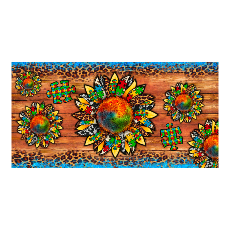 Autism Awareness Sunflower Puzzle License Plate Premium Tee by Artiststas | Teevron