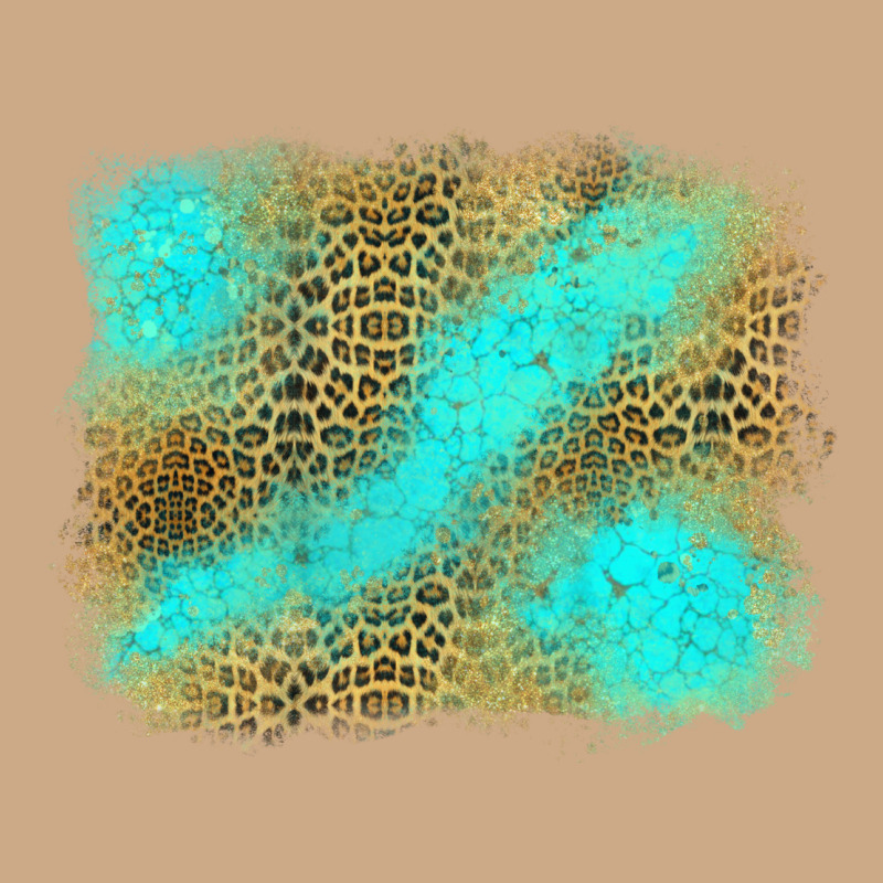 Turquoise Leopard Background Vintage Hoodie by Jasminsmagicworld | Teevron