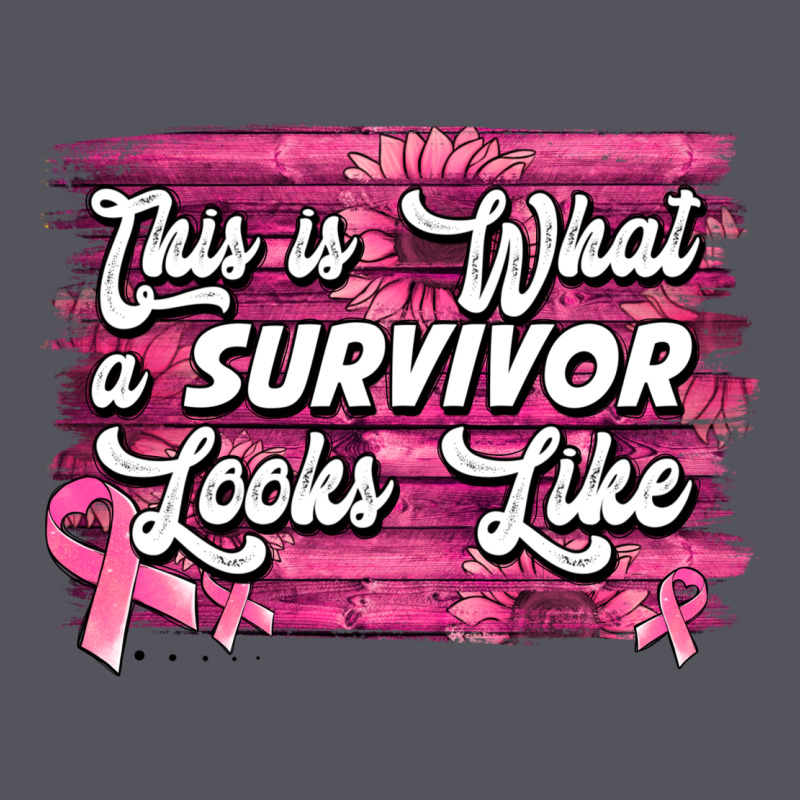 This Is What A Survivor Looks Like Breast Cancer Vintage Hoodie by NancyCooperArtShop | Teevron