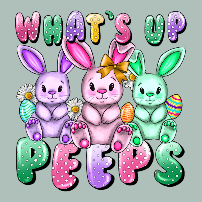 What's Up Peeps Easter Bunnies Easter Day Heavyweight Hoodie by CowGirlArtShop | Teevron