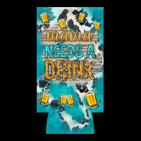 Mama Needs A Drink Slim Can Cooler Mother's Day Premium Sweatshirt | Teevron