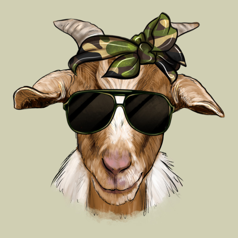 Camouflage Bandana Goat Heavy Core Tee by Jasminsmagicworld | Teevron