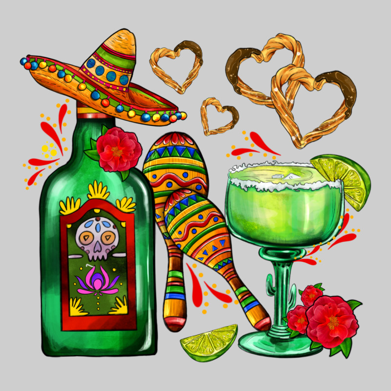 Mexican Tequila Margarita And Maracas Premium Tee by AdoDesignShop | Teevron