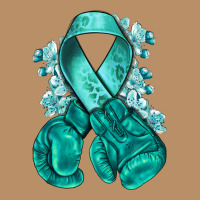 Ovarian Cancer Teal Ribbon With Boxing Gloves Vintage Hoodie | Teevron
