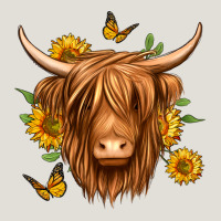Sunflowers Long Haired Cow Heavy Core Tee | Teevron