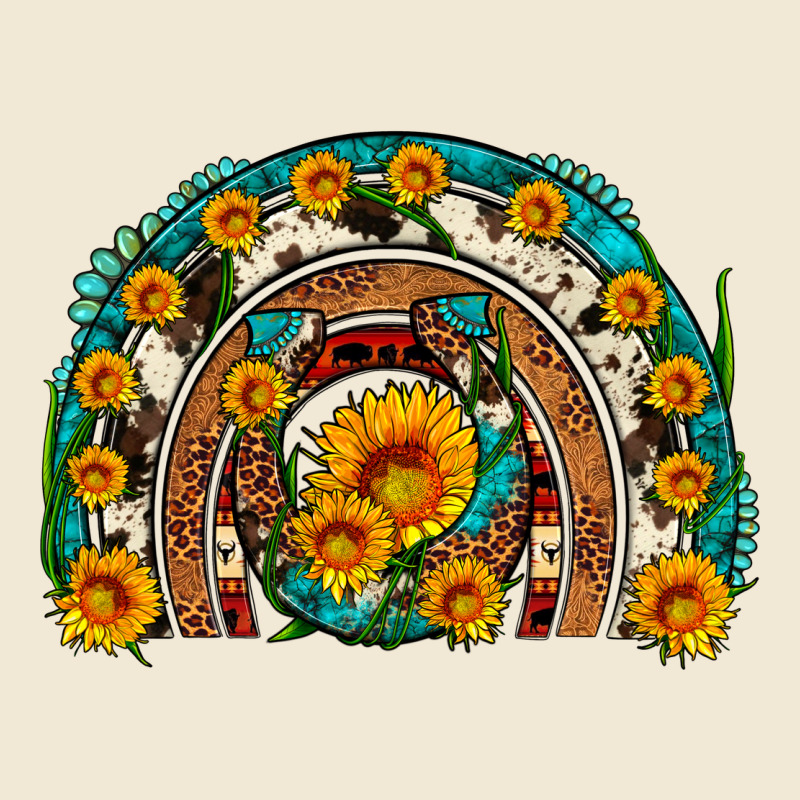 Sunflower Gemstone Leopard Cowhide Horseshoe Rainbow Premium Tee by Artiststas | Teevron