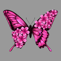 Floral Pink Butterfly Vintage Hoodie | Teevron