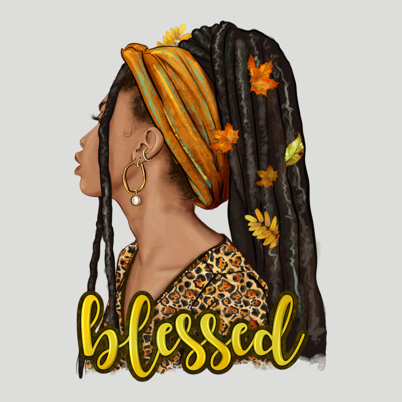 Fall Afro Woman Blessed Zipper Hoodie by NancyCooperArtShop | Teevron