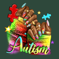Black Woman Autism Nails Zipper Hoodie | Teevron