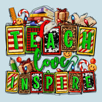 Teach Love Inspire With Christmas And Teacher Elements Ladies Tee | Teevron