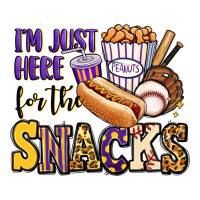 i'm just here for the snacks baseball purple and g | Teevron