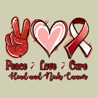 Peace Love Cure Head And Neck Cancer Heavy Core Tee | Teevron