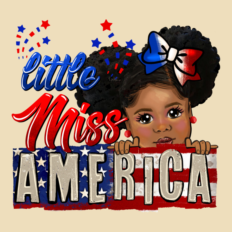 Little Miss America Black Girl Peekaboo Premium Hoodie by CowGirlArtShop | Teevron