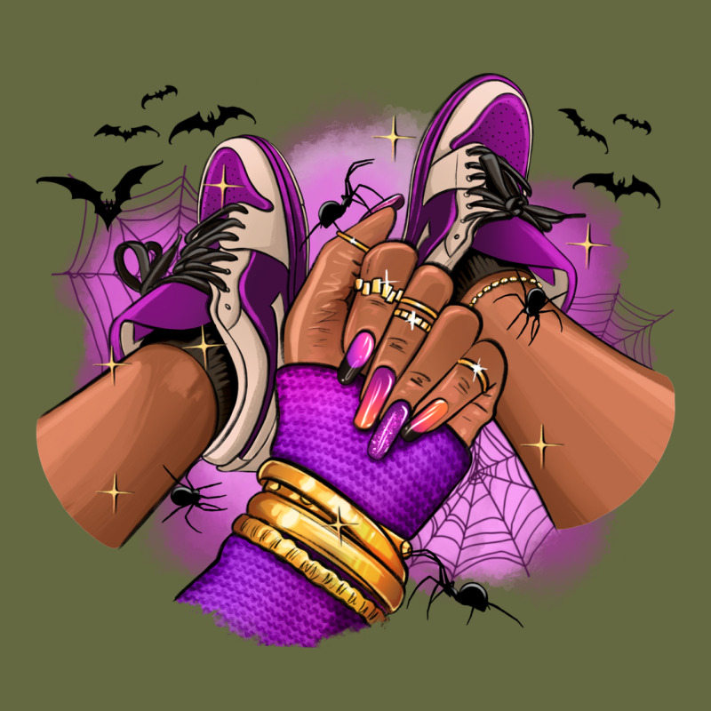 Halloween Afro Sneakers Long Sleeve Tee by RanaPortraitStore | Teevron