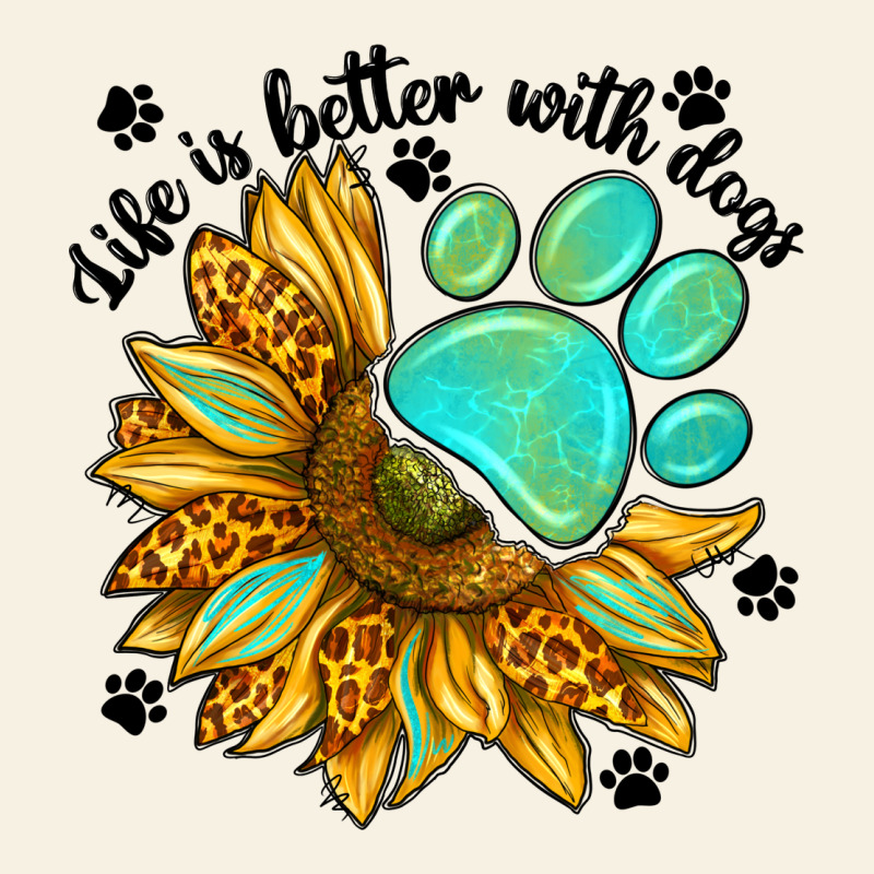 Life Is Better With Dogs Vintage Tee by NancyCooperArtShop | Teevron