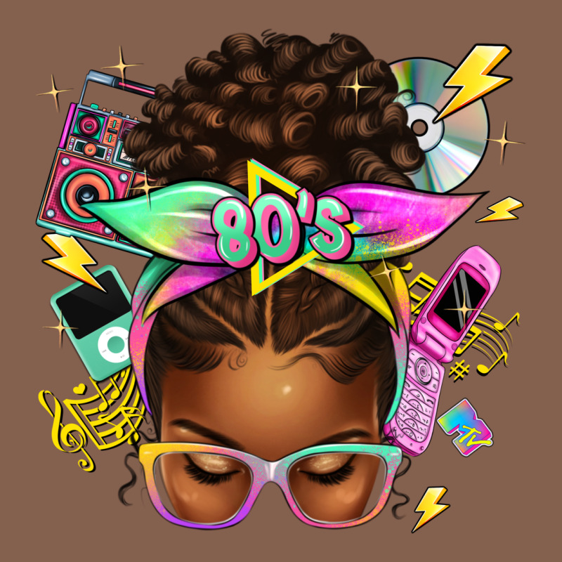 80's Babe Afro Messy Bun Zipper Hoodie by texasbilliewilder | Teevron