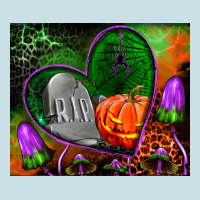Halloween Heart Mouse Pad Ladies Tee | Teevron