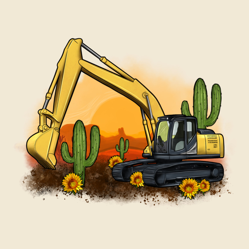 Excavator Cactus Sunflower Sunset Premium Tee by Artiststas | Teevron