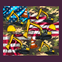 Excavator American Flag Premium Tee | Teevron
