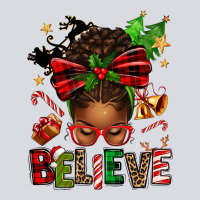Christmas Believe Afro Messy Bun Zipper Hoodie | Teevron