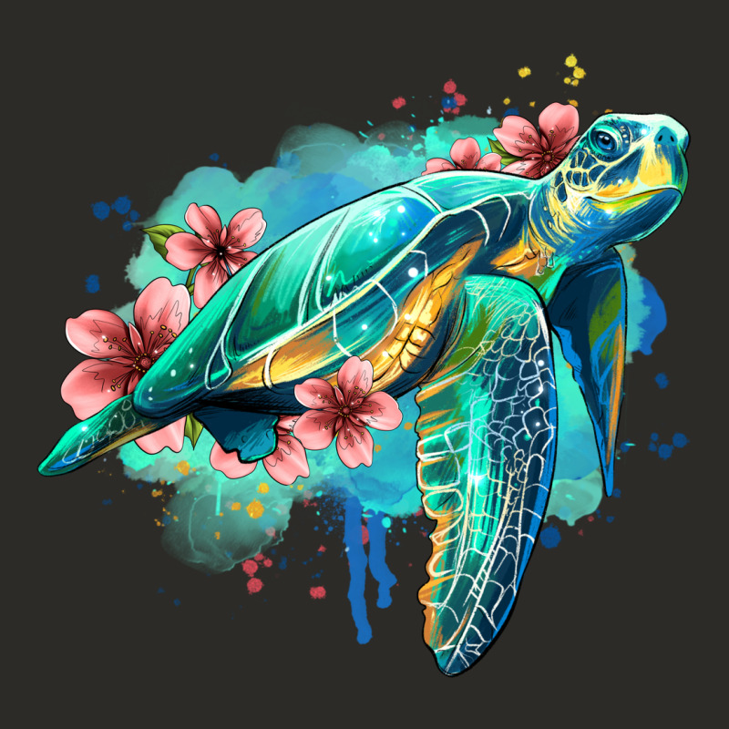 Floral Turtle Heavy Core Tee by Jasminsmagicworld | Teevron