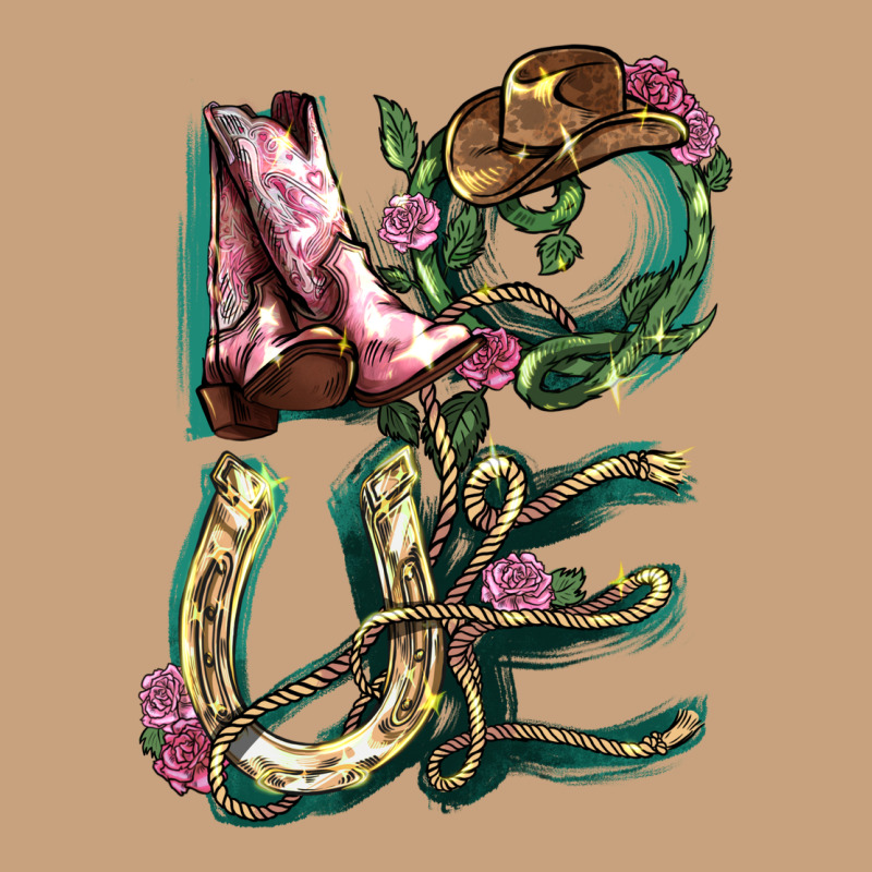 Love Boots Horseshoe Cowboy Vintage Tee by NancyCooperArtShop | Teevron