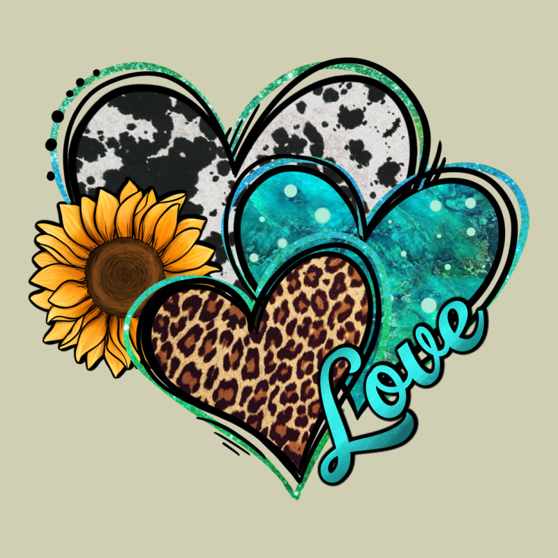 Turquoise Sunflower Hearts Heavy Core Tee by Jasminsmagicworld | Teevron