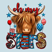 Oh My Stars 4th Of July Shaggy Cow Ladies Tee | Teevron