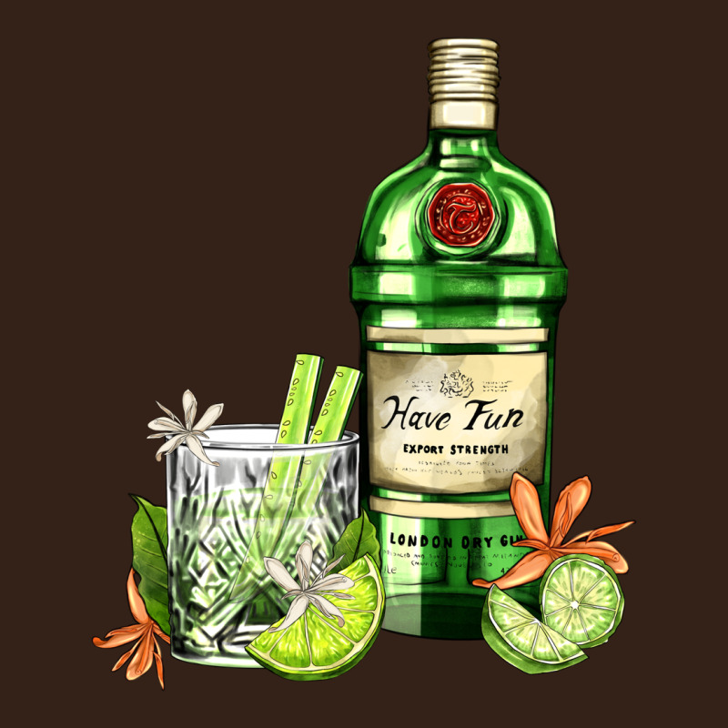 Gin Tonic Bottle And Cocktail Heavy Core Tee by AdoDesignShop | Teevron