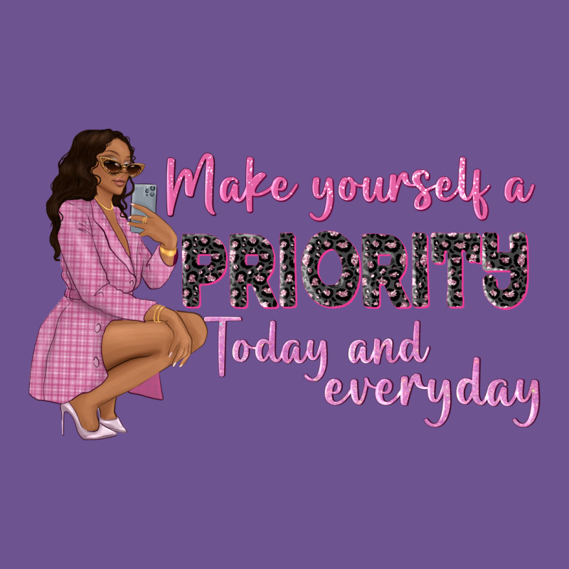 Make Yourself A Priority Today And Everyday Afro W Vintage Tee by NancyCooperArtShop | Teevron