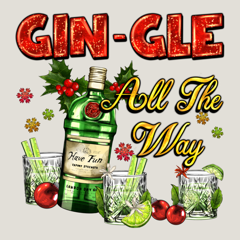 Gin`gle All The Way With Bottle And Cocktails Heavy Core Tee by AdoDesignShop | Teevron